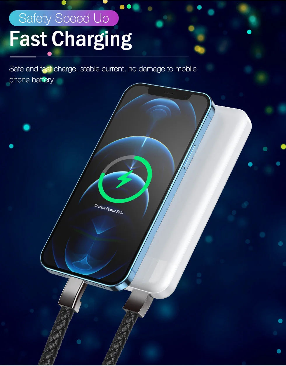 USB Fast Charging Type-C Bracelet Alloy Leather iPhone Android Charging Cable