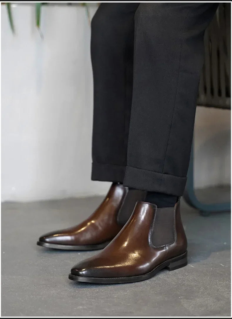 New Classic Retro Style Men Boots Autumn Winter Men Boots Elegantes Fashion Design Men Shoes Comfortable Soft Warm Chelsea Boots
