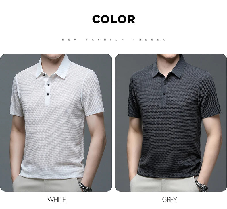 Men's Short Sleeve Cool and Breathable POLO Shirt