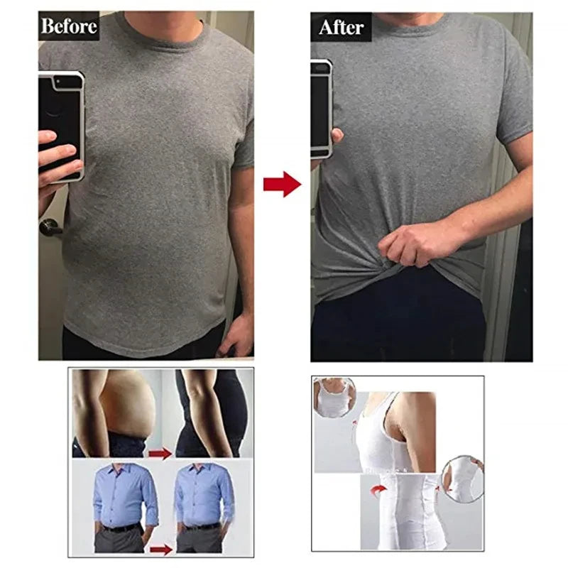 Men Shapewear Undershirt Slimming Belly Shapewear Tummy Control
