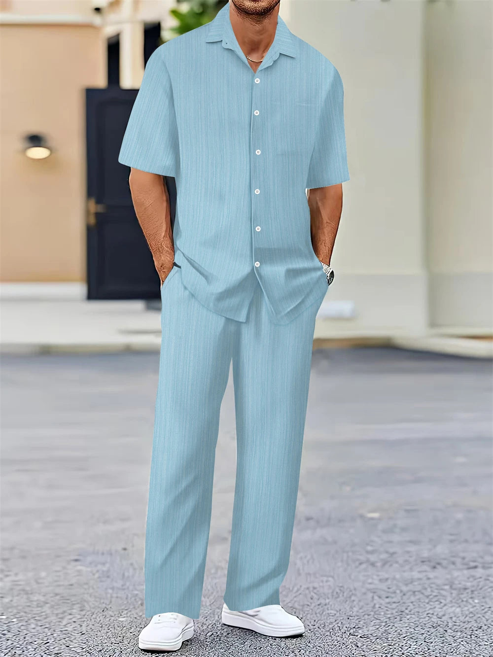 (Shirt+Pants) Summer new arrival Classic Casual Set