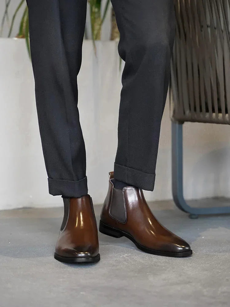 New Classic Retro Style Men Boots Autumn Winter Men Boots Elegantes Fashion Design Men Shoes Comfortable Soft Warm Chelsea Boots