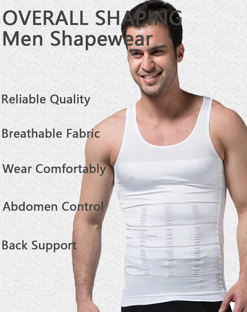 Men Shapewear Undershirt Slimming Belly Shapewear Tummy Control