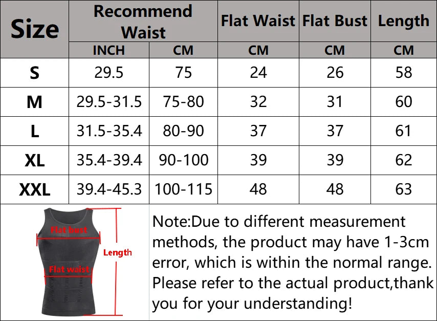 Men Shapewear Undershirt Slimming Belly Shapewear Tummy Control