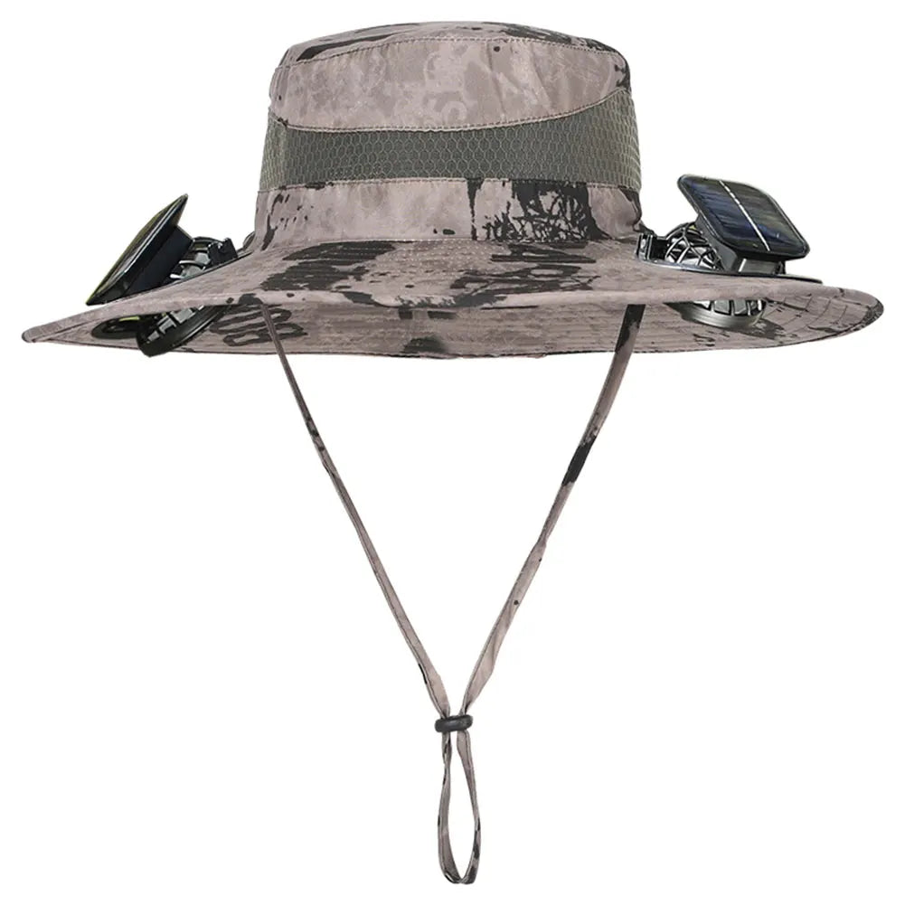 Hat with 2 Solar Fans for Men Outdoor Camping Fishing Hiking Etc.