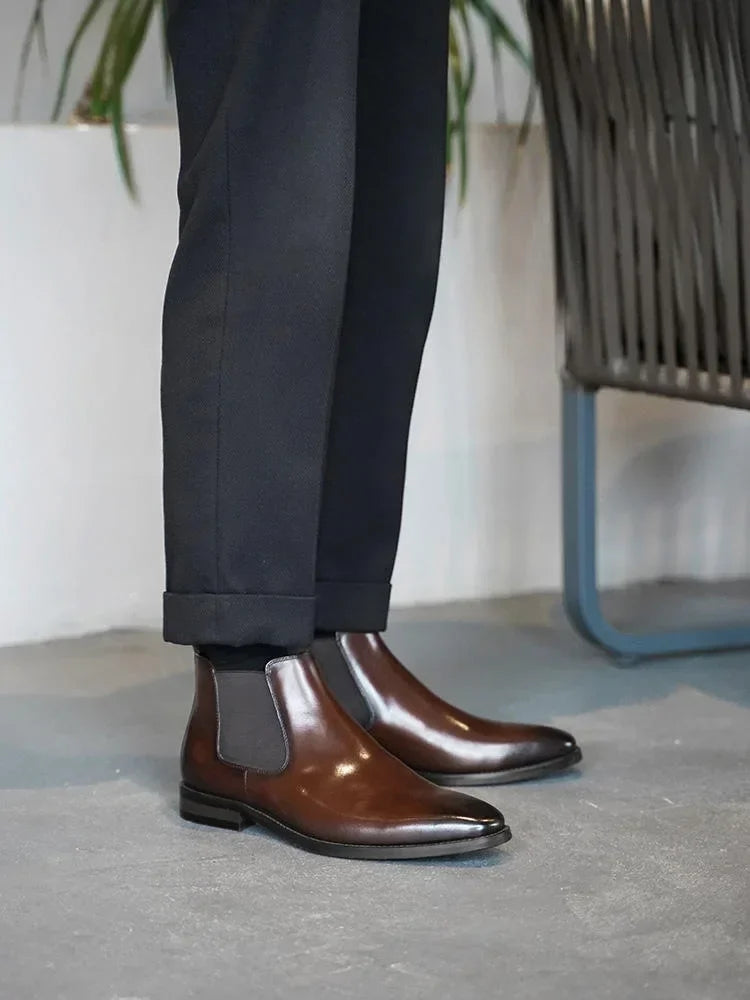 New Classic Retro Style Men Boots Autumn Winter Men Boots Elegantes Fashion Design Men Shoes Comfortable Soft Warm Chelsea Boots