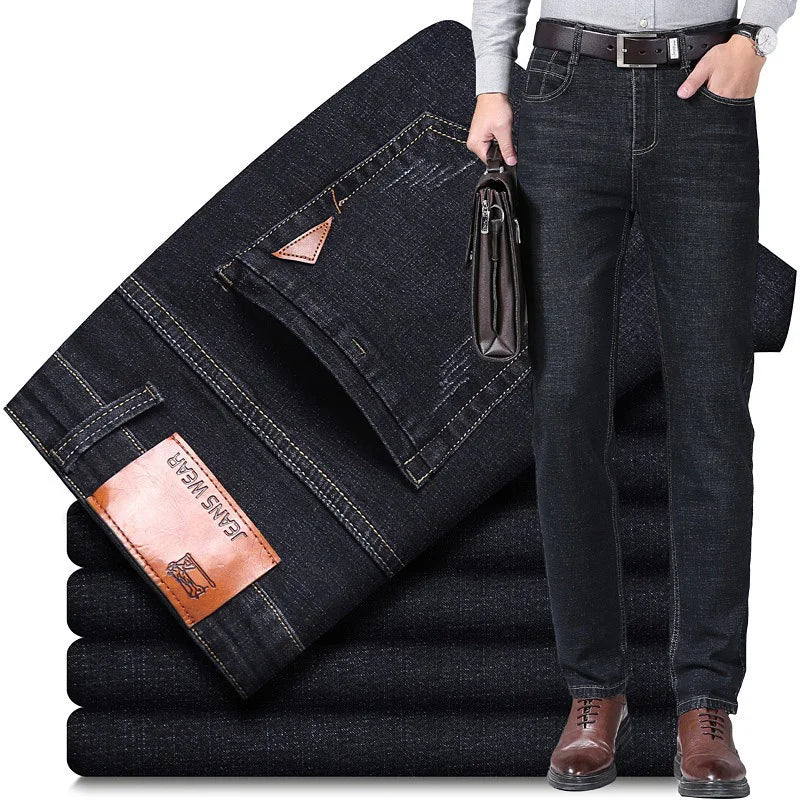 Men Classic Advanced Fashion Brand Jeans Jean Homme Man Soft Stretch Black Biker Masculino Denim Trousers Mens Pants Overalls