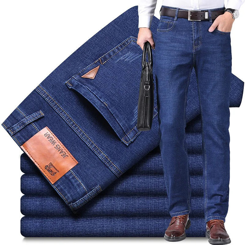 Men Classic Advanced Fashion Brand Jeans Jean Homme Man Soft Stretch Black Biker Masculino Denim Trousers Mens Pants Overalls