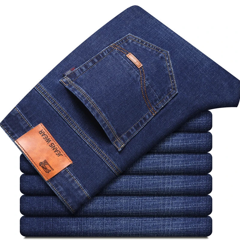 Men Classic Advanced Fashion Brand Jeans Jean Homme Man Soft Stretch Black Biker Masculino Denim Trousers Mens Pants Overalls
