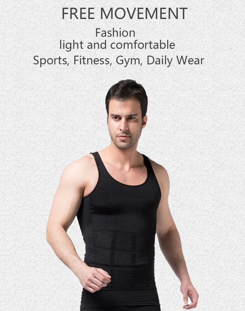 Men Shapewear Undershirt Slimming Belly Shapewear Tummy Control