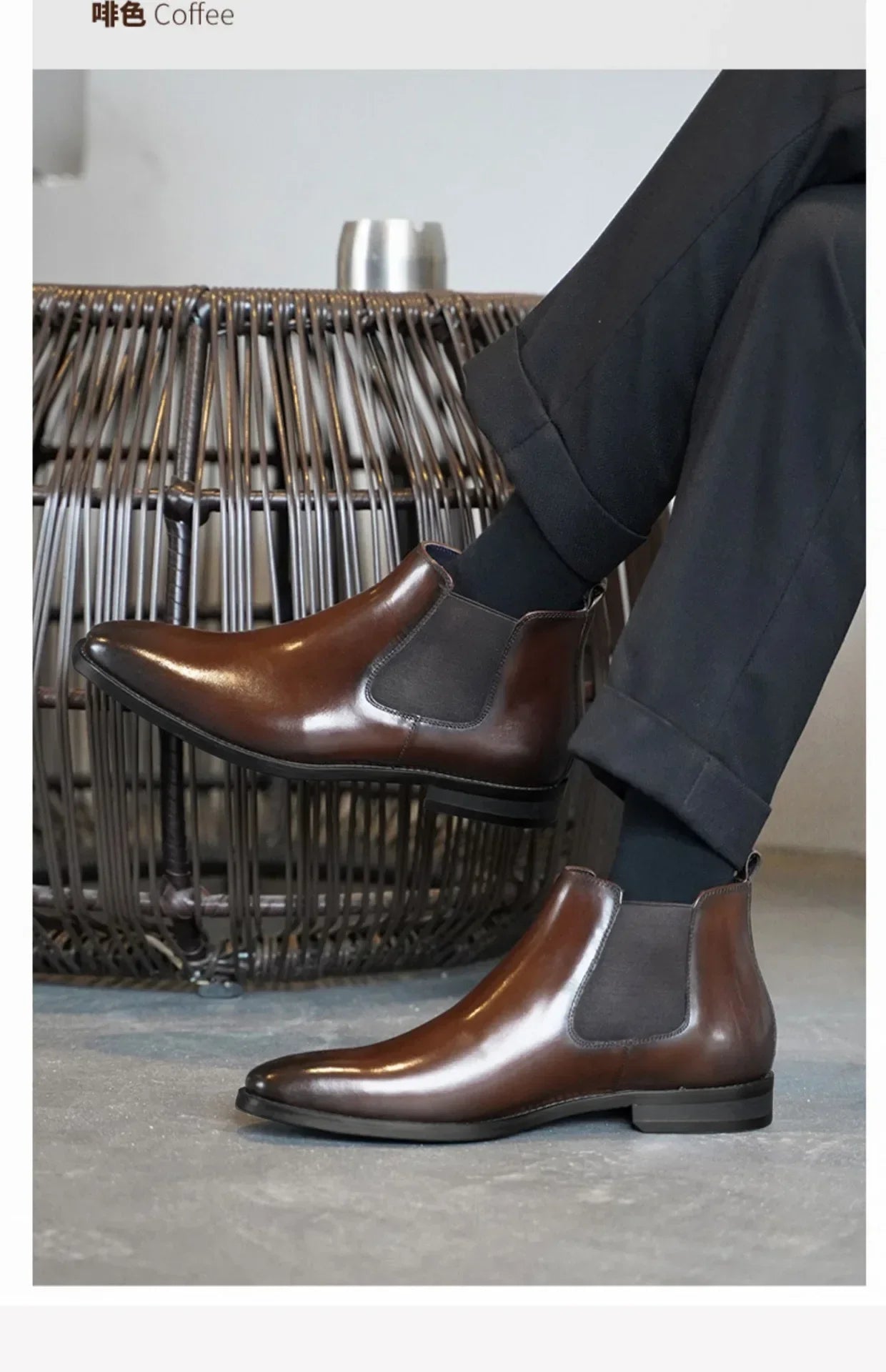 New Classic Retro Style Men Boots Autumn Winter Men Boots Elegantes Fashion Design Men Shoes Comfortable Soft Warm Chelsea Boots