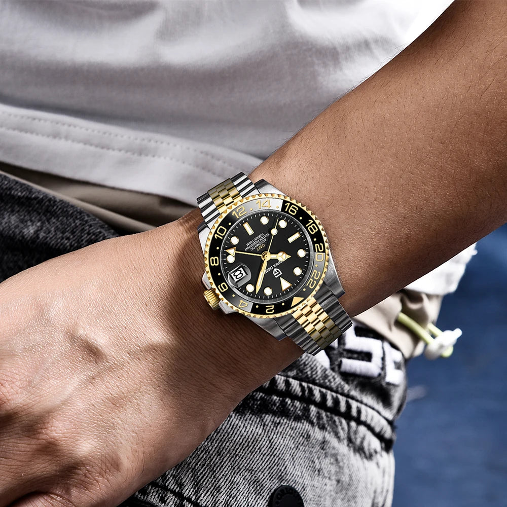 2026 PAGANI DESIGN New PD-1662 V5 Men Mechanical Watches Luxury Ceramic Bezel Automatic Watch 100M Waterproof GMT Watch for Men