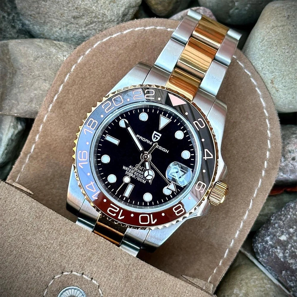 2026 PAGANI DESIGN New PD-1662 V5 Men Mechanical Watches Luxury Ceramic Bezel Automatic Watch 100M Waterproof GMT Watch for Men
