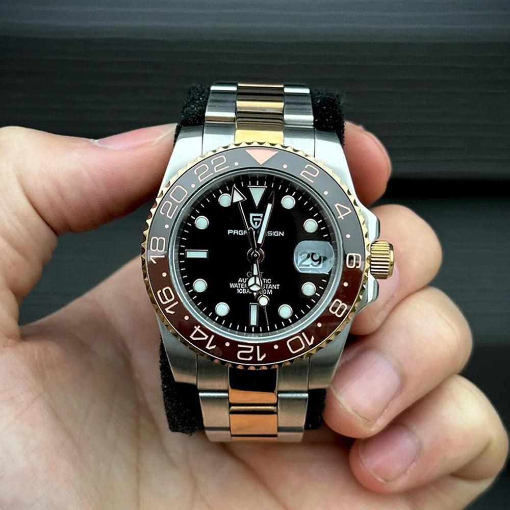 2026 PAGANI DESIGN New PD-1662 V5 Men Mechanical Watches Luxury Ceramic Bezel Automatic Watch 100M Waterproof GMT Watch for Men