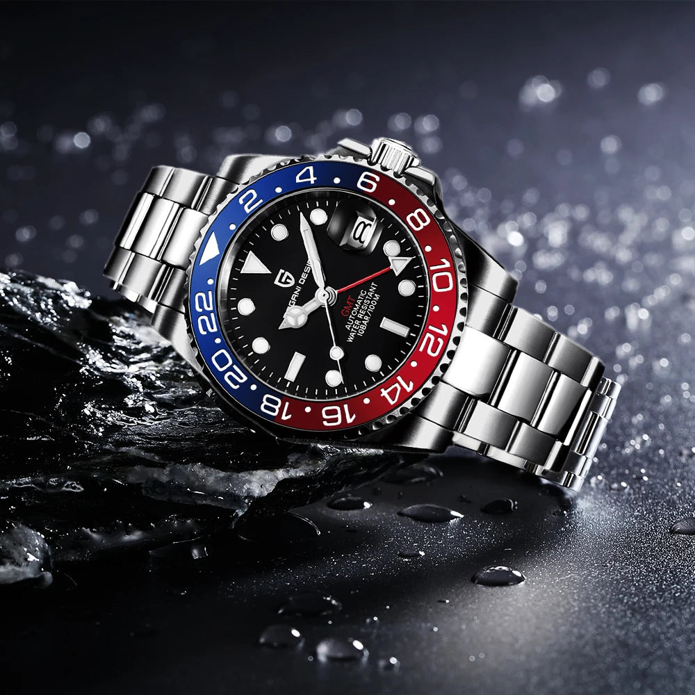 2026 PAGANI DESIGN New PD-1662 V5 Men Mechanical Watches Luxury Ceramic Bezel Automatic Watch 100M Waterproof GMT Watch for Men