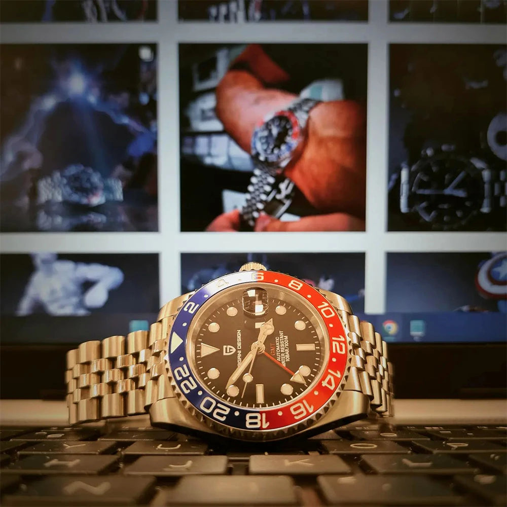 2026 PAGANI DESIGN New PD-1662 V5 Men Mechanical Watches Luxury Ceramic Bezel Automatic Watch 100M Waterproof GMT Watch for Men