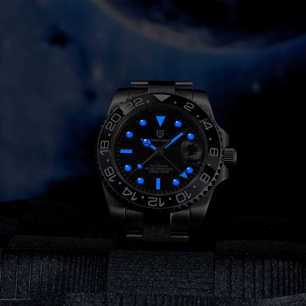 2026 PAGANI DESIGN New PD-1662 V5 Men Mechanical Watches Luxury Ceramic Bezel Automatic Watch 100M Waterproof GMT Watch for Men
