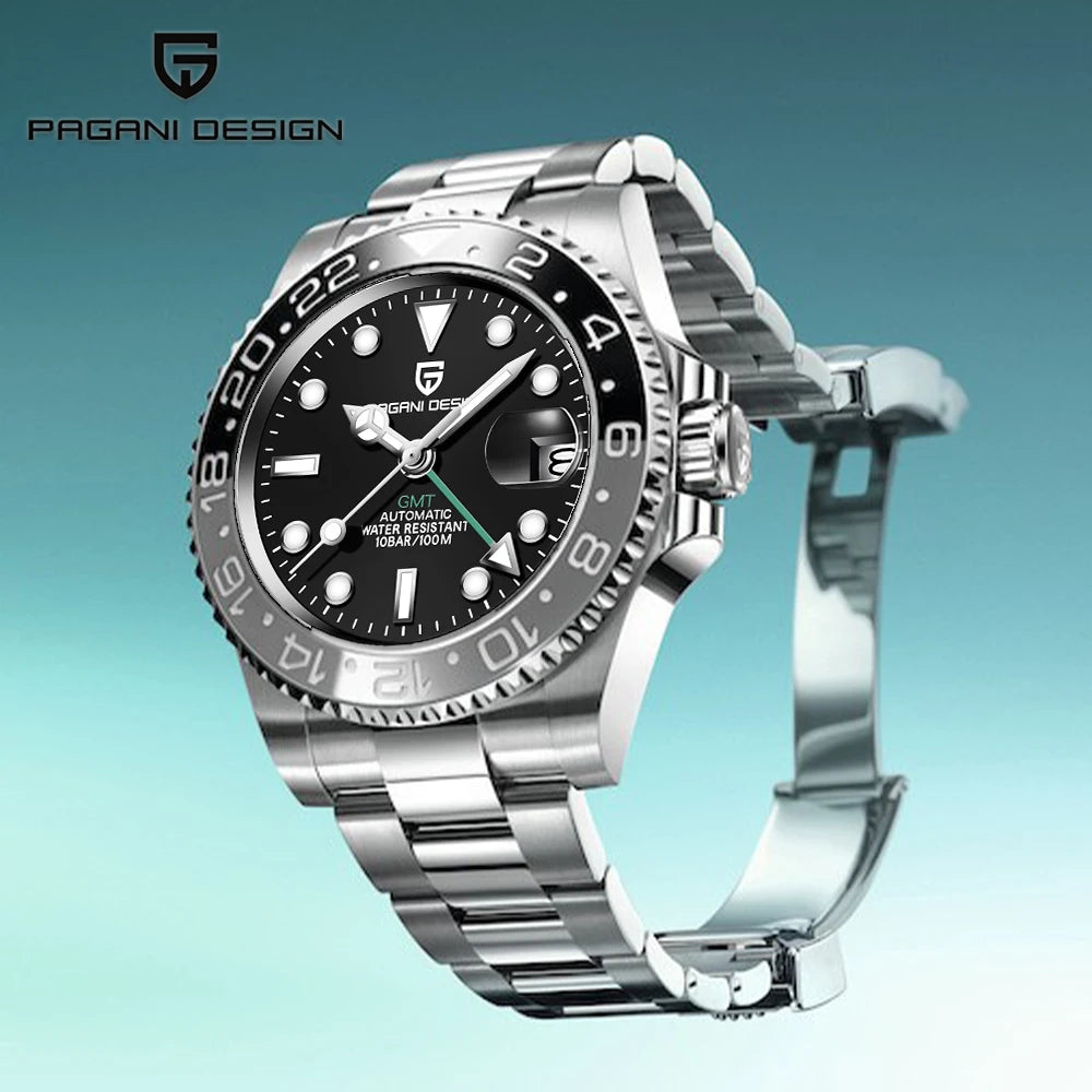 2026 PAGANI DESIGN New PD-1662 V5 Men Mechanical Watches Luxury Ceramic Bezel Automatic Watch 100M Waterproof GMT Watch for Men