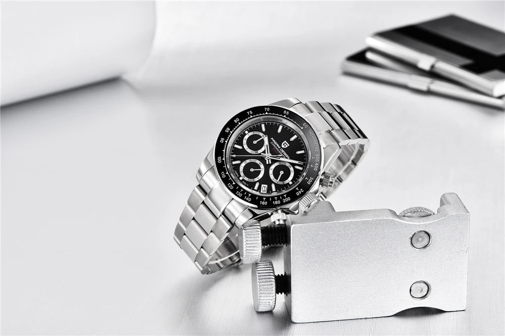 PAGANI DESIGN V2 40MM Classic Fashion Business Quartz Watch Multi Time Zone Chronograph Sapphire Glass Quartz Watches for men