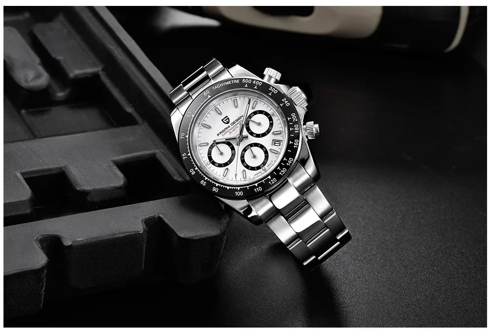 PAGANI DESIGN V2 40MM Classic Fashion Business Quartz Watch Multi Time Zone Chronograph Sapphire Glass Quartz Watches for men