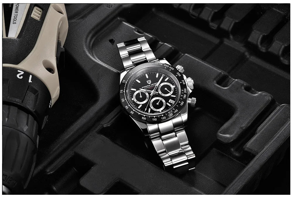 PAGANI DESIGN V2 40MM Classic Fashion Business Quartz Watch Multi Time Zone Chronograph Sapphire Glass Quartz Watches for men