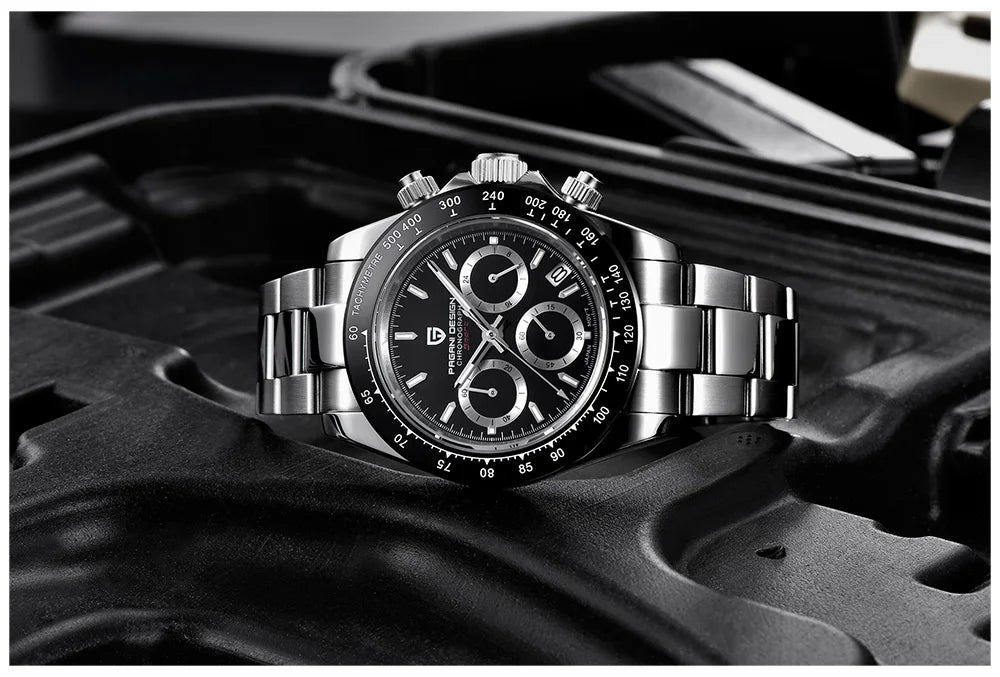 PAGANI DESIGN V2 40MM Classic Fashion Business Quartz Watch Multi Time Zone Chronograph Sapphire Glass Quartz Watches for men