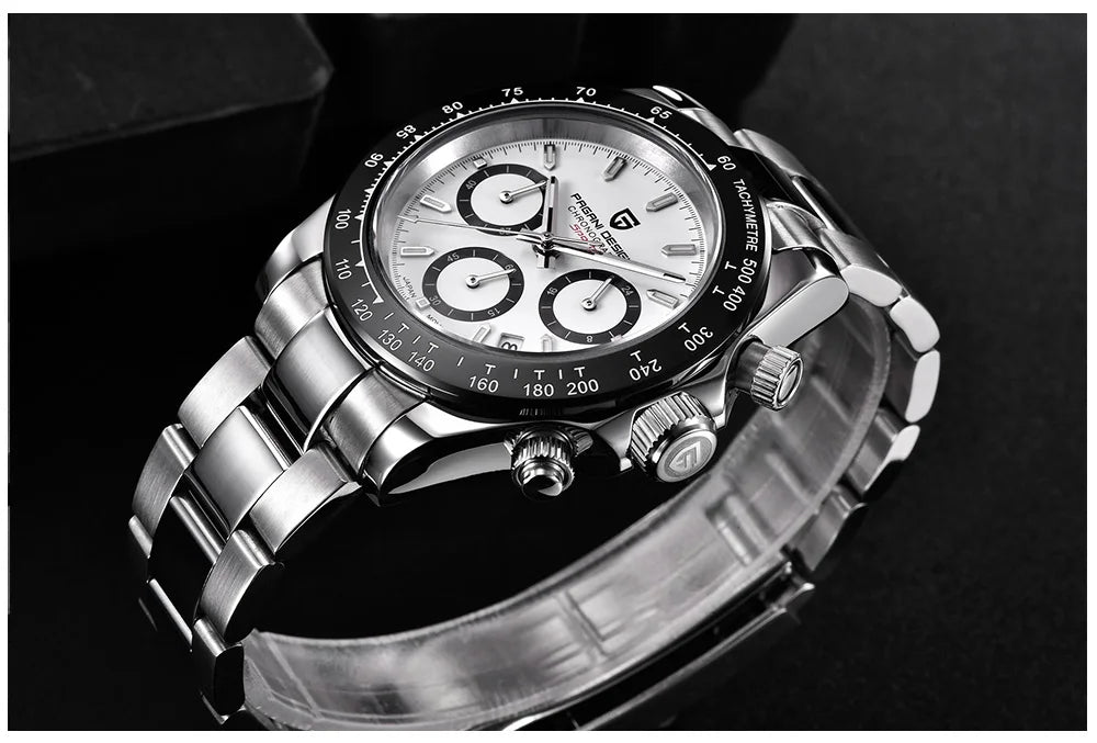 PAGANI DESIGN V2 40MM Classic Fashion Business Quartz Watch Multi Time Zone Chronograph Sapphire Glass Quartz Watches for men