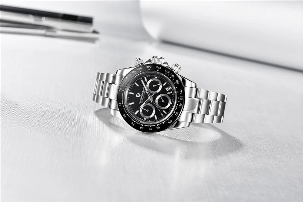 PAGANI DESIGN V2 40MM Classic Fashion Business Quartz Watch Multi Time Zone Chronograph Sapphire Glass Quartz Watches for men
