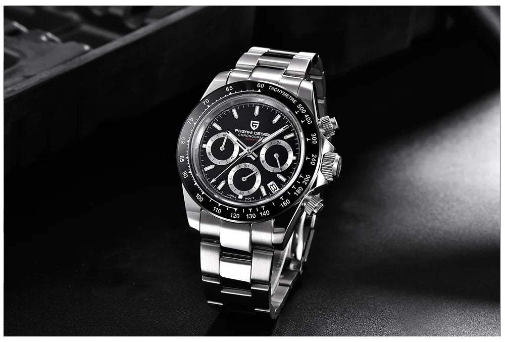 PAGANI DESIGN V2 40MM Classic Fashion Business Quartz Watch Multi Time Zone Chronograph Sapphire Glass Quartz Watches for men