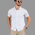 Casual White Short Sleeved Shirt