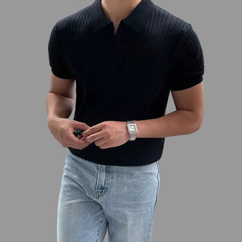 Breathable Quick Drying Short Sleeved Black Shirt