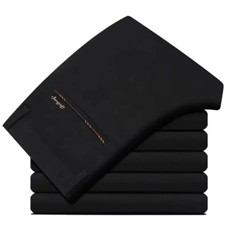 Black Suit Pants for Men Spring and Autumn Stretchy and Non-Ironing Office Trousers Slim Fit Formal Pants for Men Dress Pants