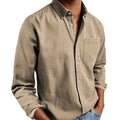 Men s Long Sleeve Plaid Button Down Shirt Casual  Fit Flannel Checkered Shirts for Fall Streetwear Fashion
