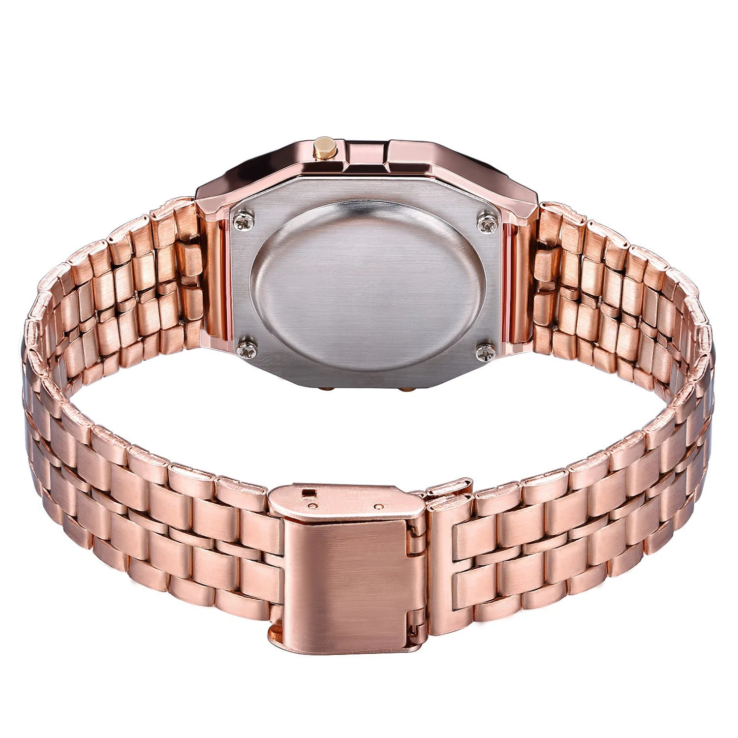 Luxury LED Digital Watches for Men Stainless Steel Gold Sliver Electronic Watch Fashion Business Mens Watch Relogios Masculino