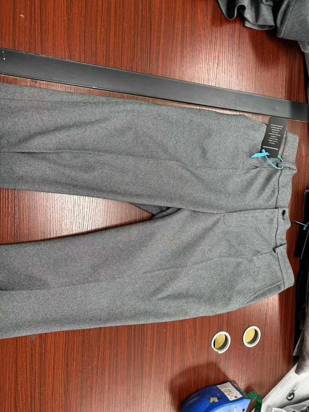 Autumn Winter Man Elastic Pants Knitted Herringbone Straight Leg Trousers Business Casual Banquet Men's Suit Pants
