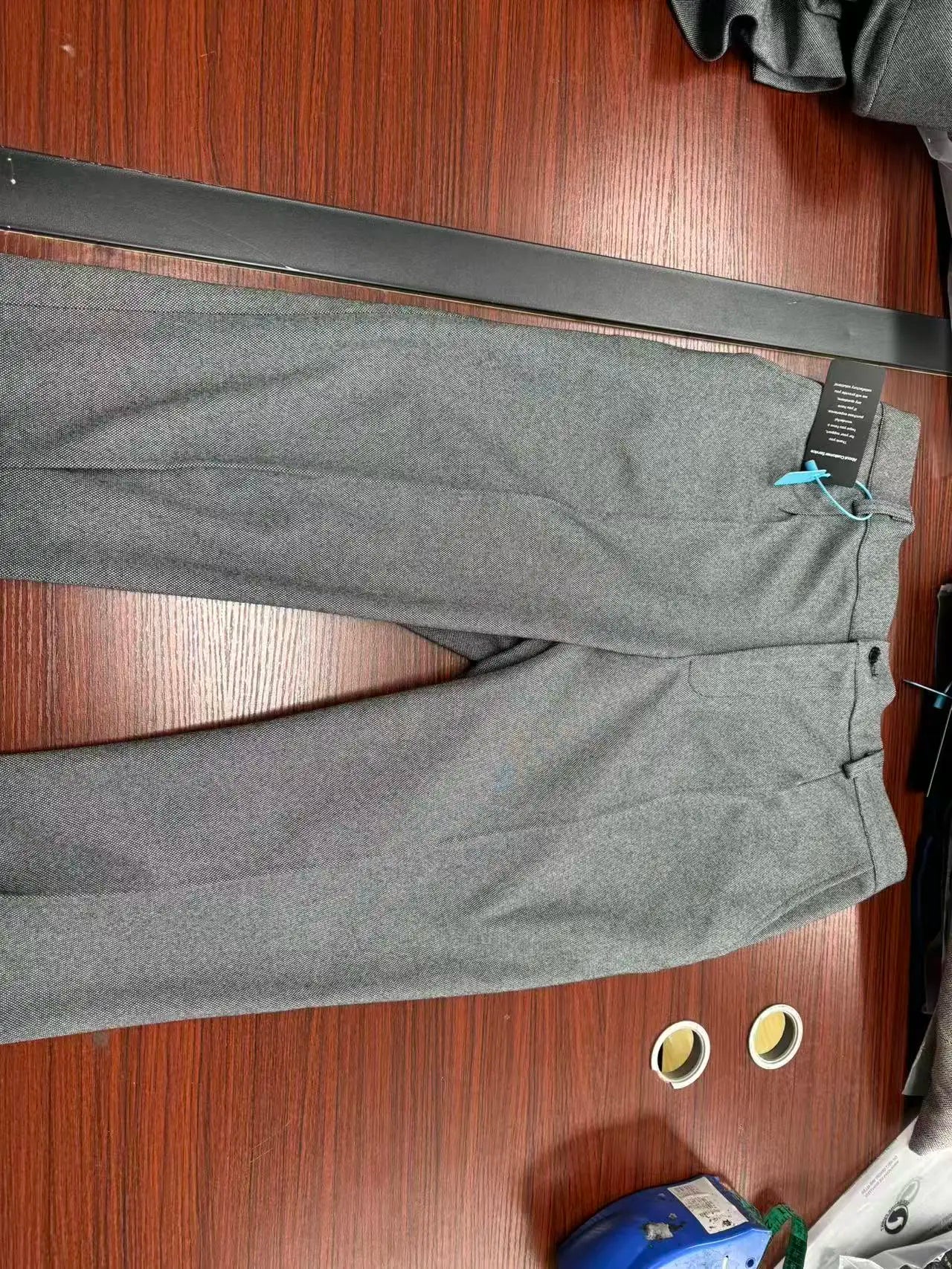 Autumn Winter Man Elastic Pants Knitted Herringbone Straight Leg Trousers Business Casual Banquet Men's Suit Pants