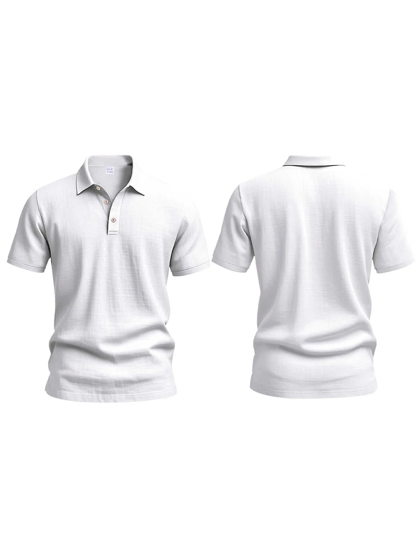 Men s Casual Short Sleeve Linen Shirt with Lapel Collar and Button Detail