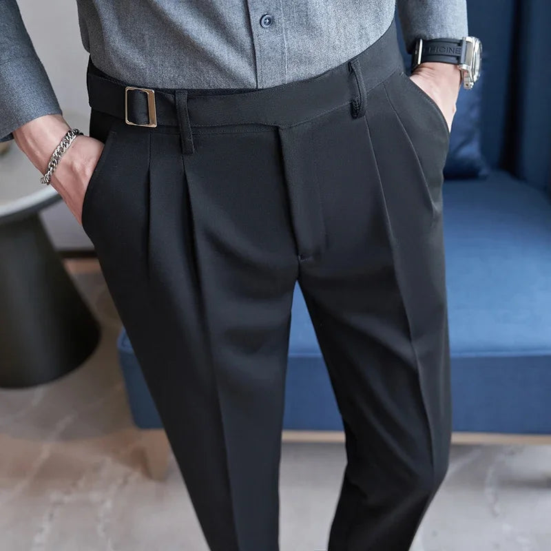 Navy Men's Suit Pants, White Black Trousers, Gray Khaki Pantalones Hombre Fashion Slim Male Pant, 28 29 30 31 32 33 34 36