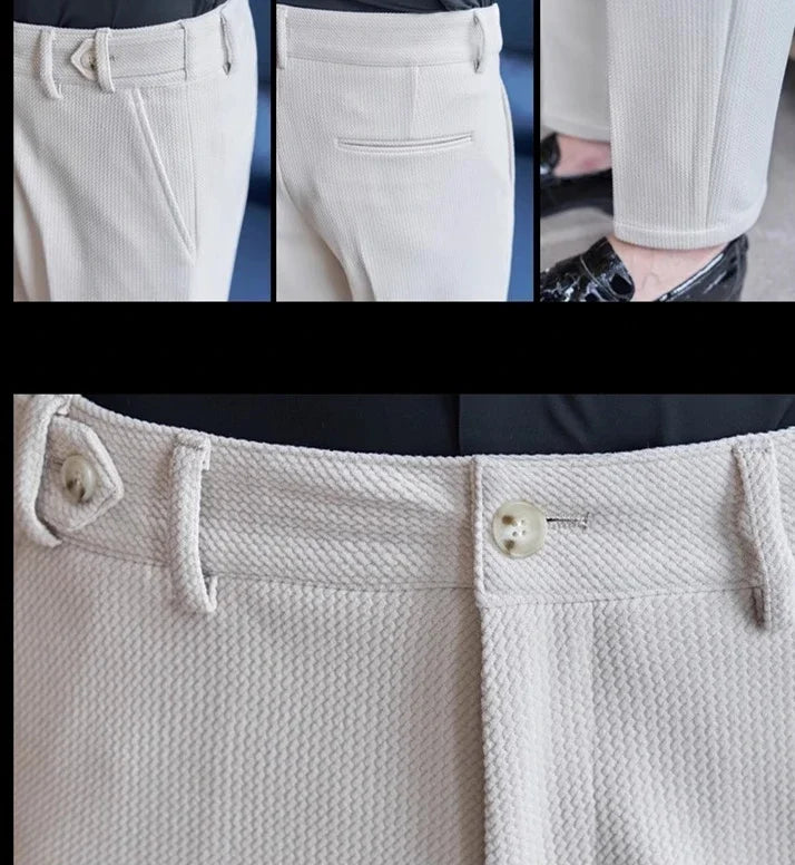 Navy Men's Suit Pants, White Black Trousers, Gray Khaki Pantalones Hombre Fashion Slim Male Pant, 28 29 30 31 32 33 34 36