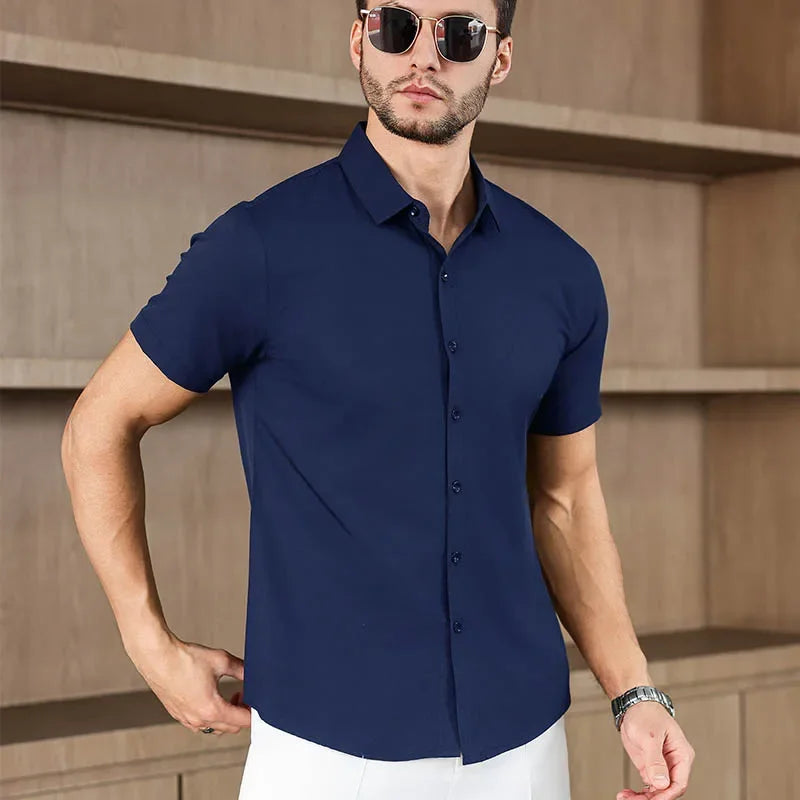 Blue Short Sleeved Shirt