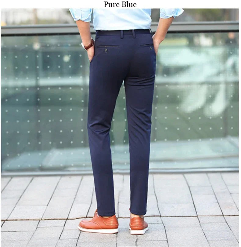 Black Suit Pants for Men Spring and Autumn Stretchy and Non-Ironing Office Trousers Slim Fit Formal Pants for Men Dress Pants