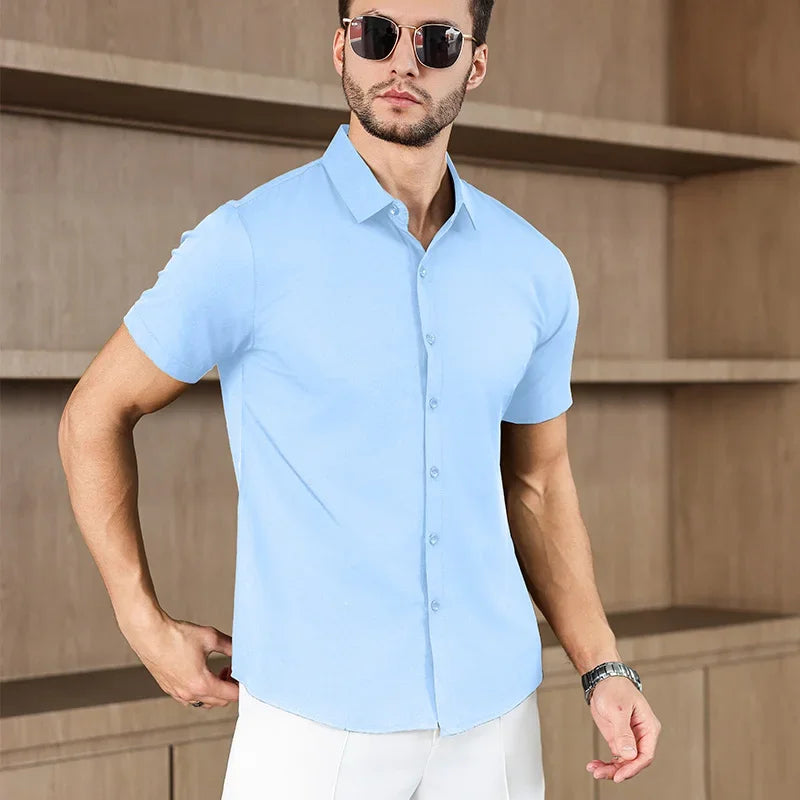 Sky Blue Short Sleeved Shirt