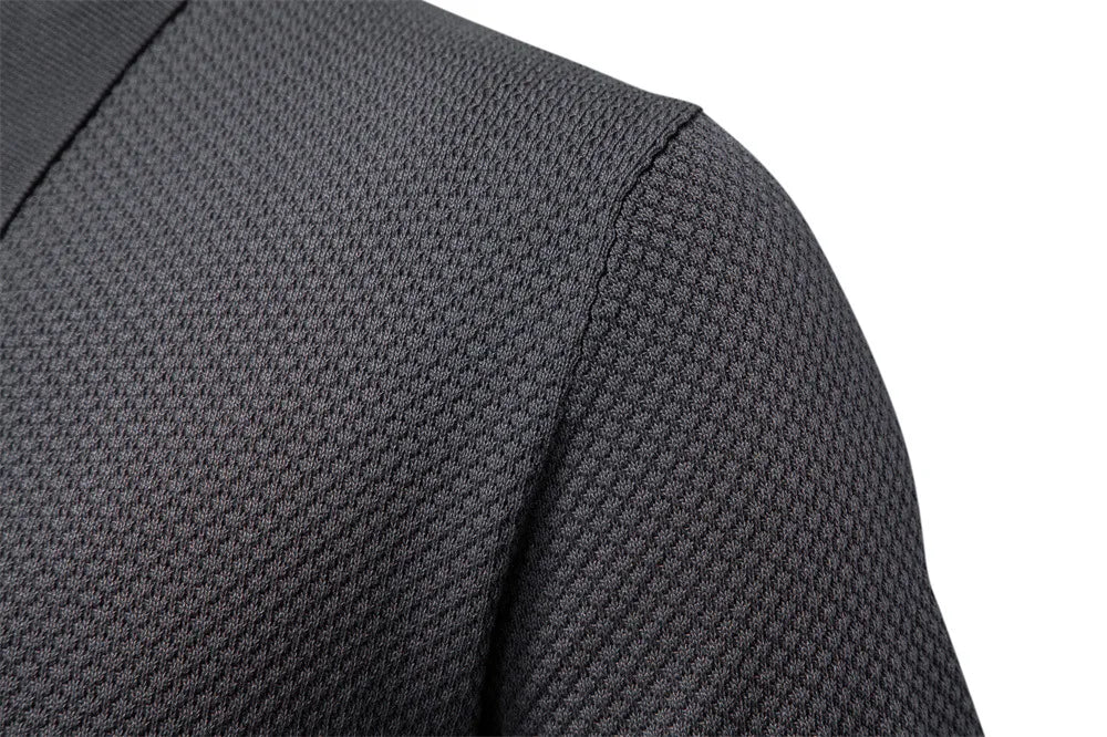 Summer new high-quality pineapple-patterned knitted POLO shirt for men, casual short-sleeved all-match simple top.