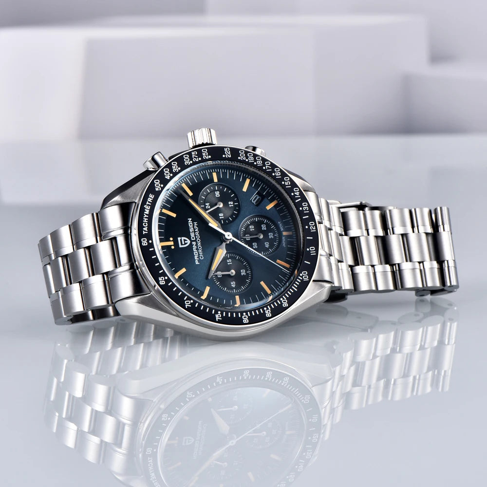 2026 New PAGANI DESIGN Moon V6 Men's Watches Luxury Quartz Watch For Man Chronograph VK63 Men Gift AR Sapphire Mirror Luminous
