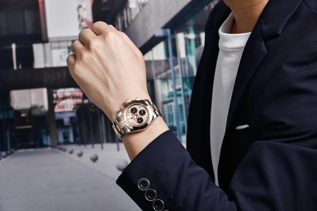 PAGANI DESIGN V2 40MM Classic Fashion Business Quartz Watch Multi Time Zone Chronograph Sapphire Glass Quartz Watches for men