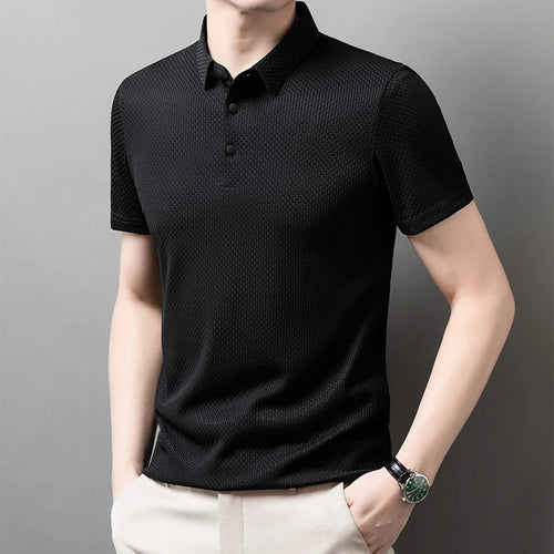 Black Breathable Comfortable Polo