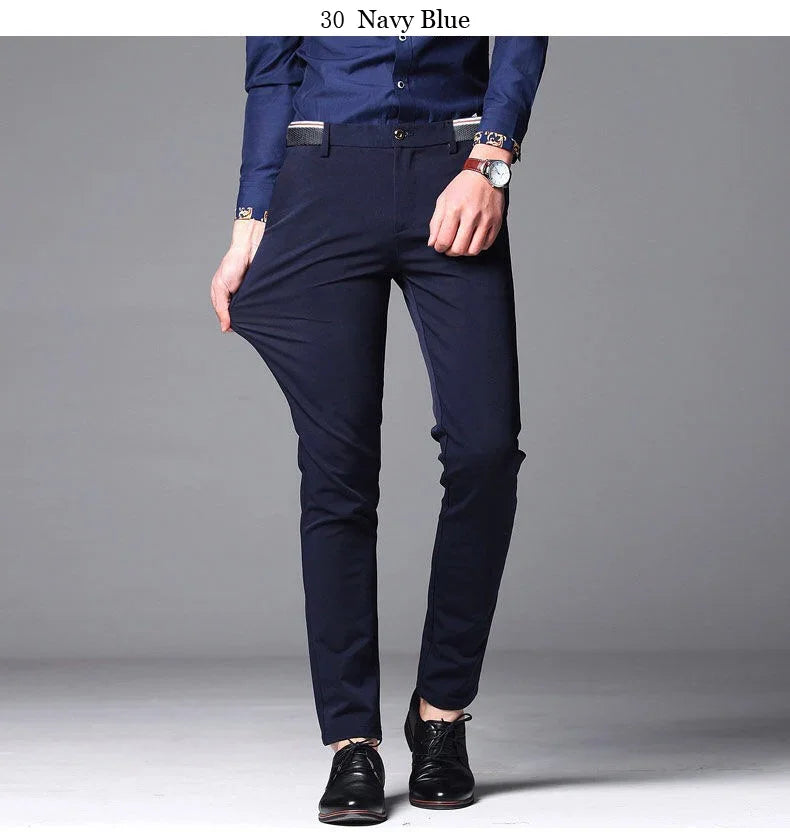 Black Suit Pants for Men Spring and Autumn Stretchy and Non-Ironing Office Trousers Slim Fit Formal Pants for Men Dress Pants