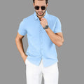 Sky Blue Short Sleeved Shirt