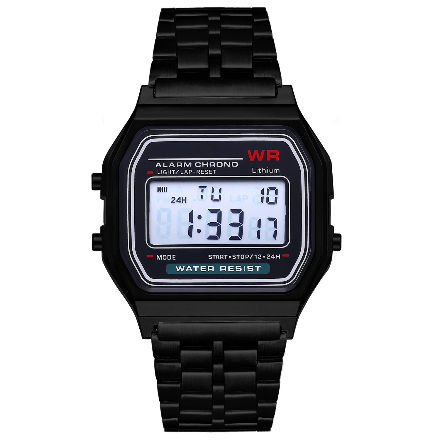 Luxury LED Digital Watches for Men Stainless Steel Gold Sliver Electronic Watch Fashion Business Mens Watch Relogios Masculino