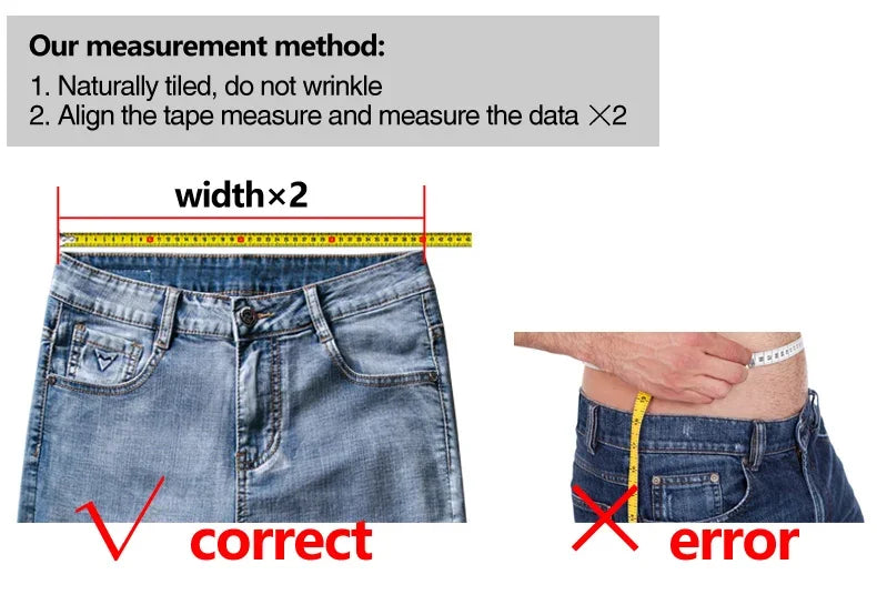 WTHINLEE Business Men's Jeans Casual Straight Stretch Fashion Classic Blue Work Denim Trousers Male Brand Clothing Size 28-40